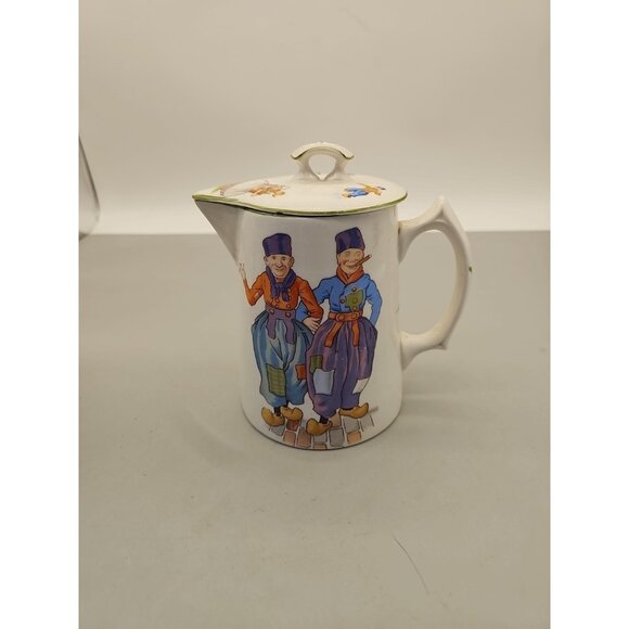 Edwin M Knowles China Semi Vitreous China Pitcher Dutch Children - Picture 1 of 10